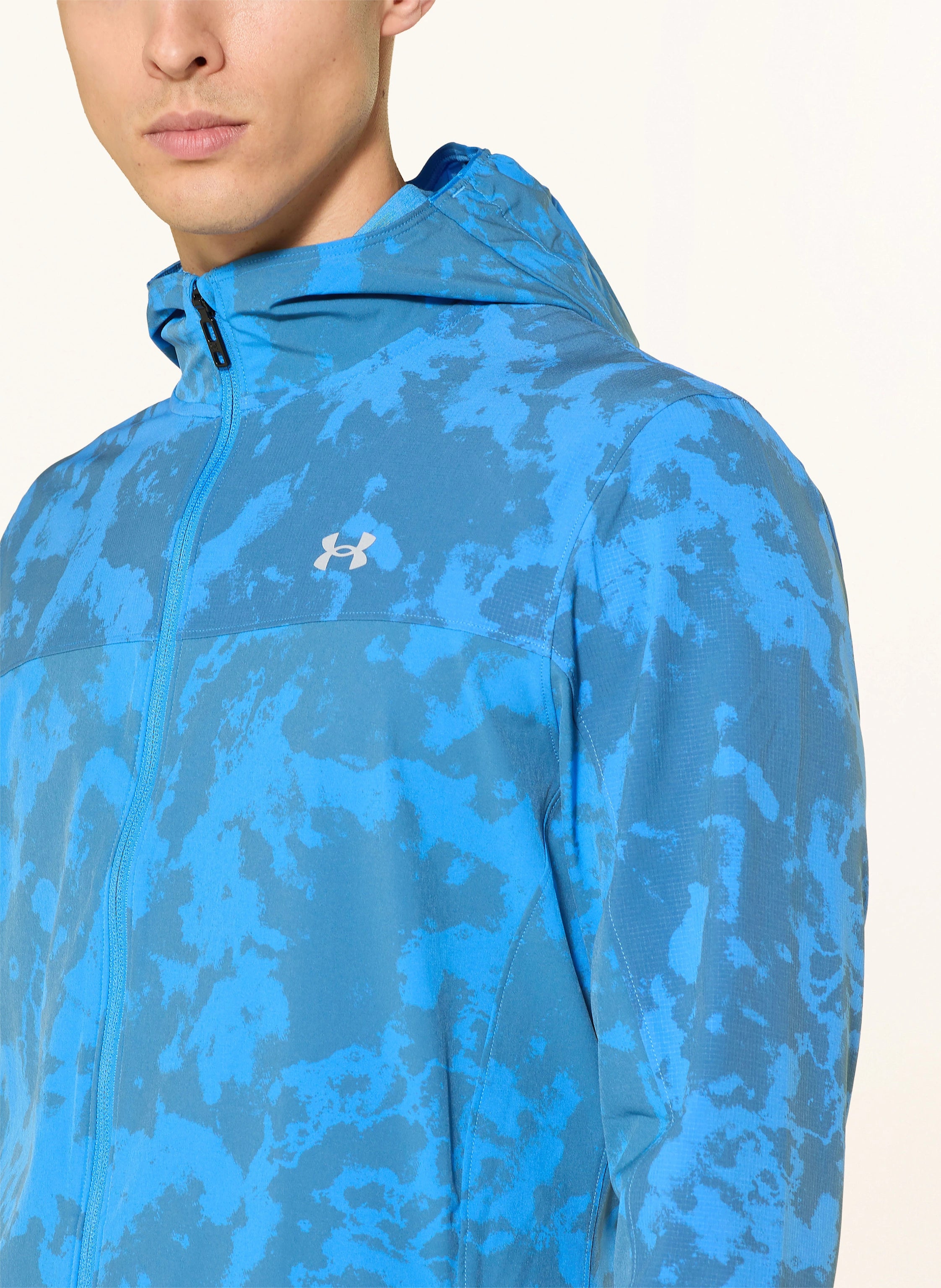 Veste Under Armour Homme – Velociti Pro Storm Bleu Motif Coupe Ajustée