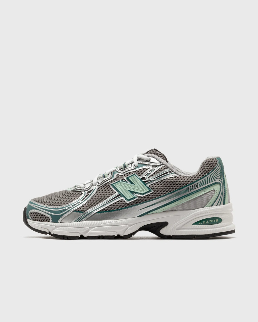 New Balance 740 - Silver Metallic and New Spruce